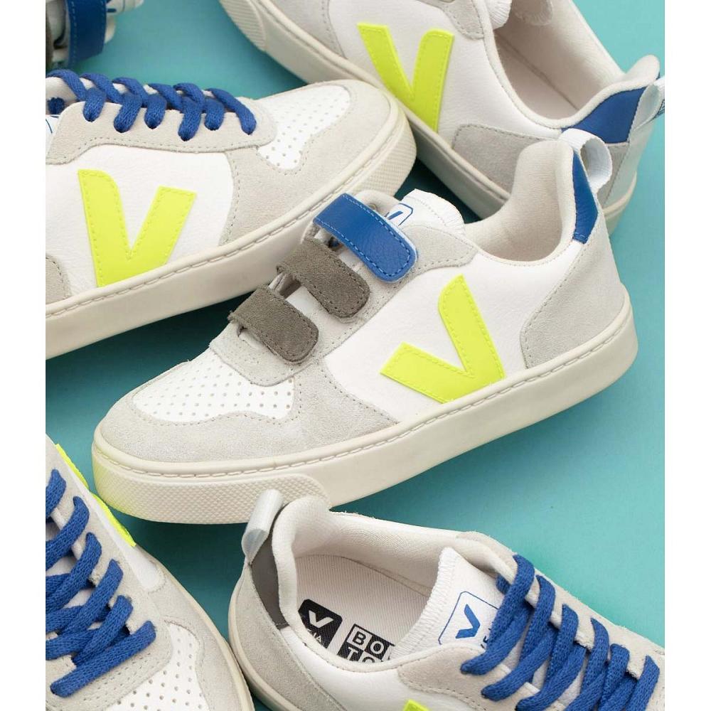 Veja V-10 X BONTON Sneakers Kinderen White/Blue | NL 843WNB